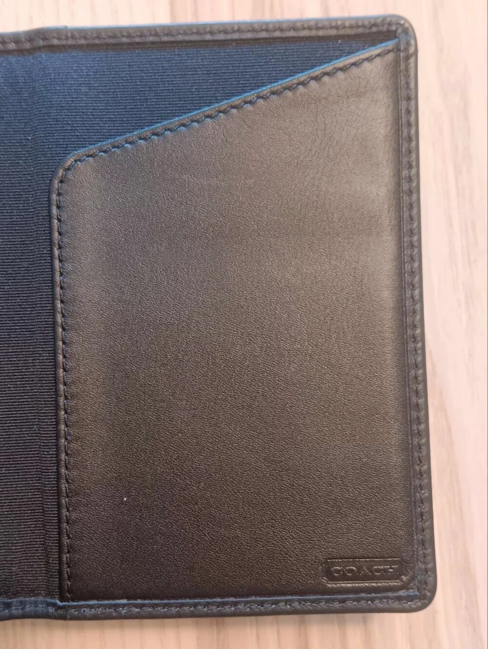 Coach Passport and ID Holder, Black Leather, NWOT